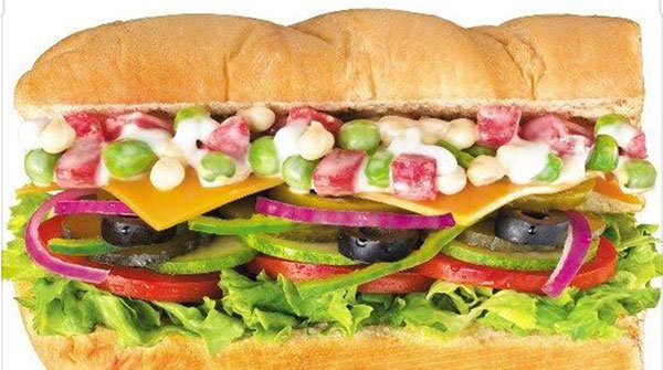 Vegetable-Cheese-Sub